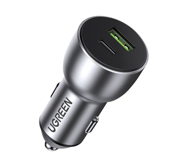UGREEN Ładowarka samochodowa CD213 USB + USB-C 36W szara - 1488950 - zdjęcie
